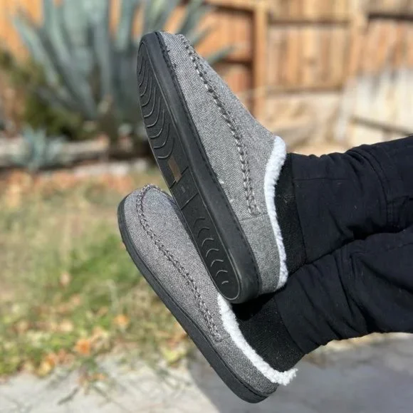 Zuffymanza Mens Cozy Slippers in Grey - Picture 3 of 10